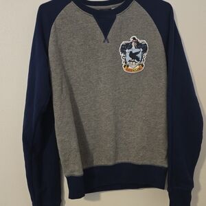 Gray and Blue Women's Sweatshirt